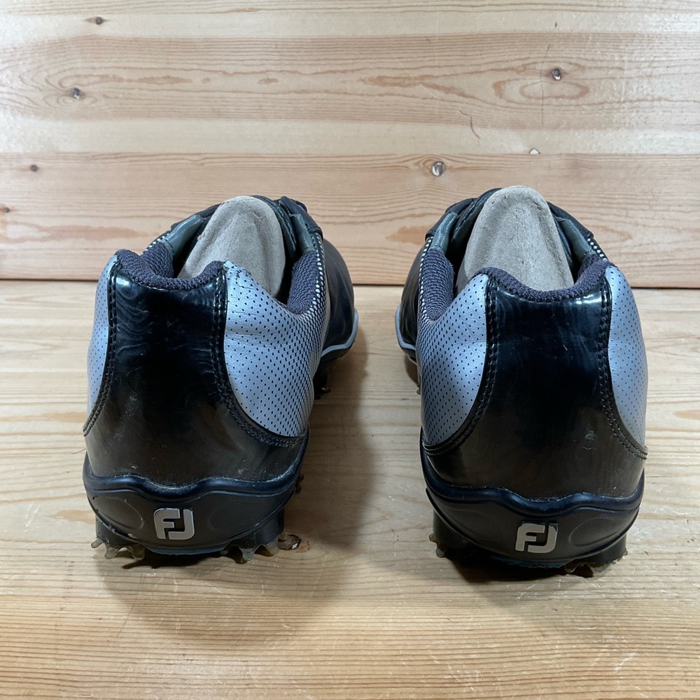 FootJoy FJ DNA Helix Spikes Golf Shoes Men’s 11.5 M Black/Silver 53318 - Picture 5 of 10